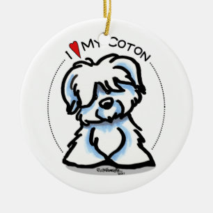 Décoration En Céramique Coton de Tulear Lover
