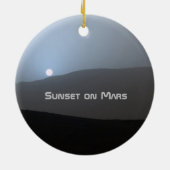 Décoration En Céramique Coucher de soleil sur Mars Curiosity (Dos)