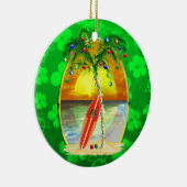 Décoration En Céramique Coucher du soleil de plage de Noël (Droite)