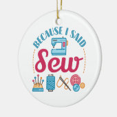 Décoration En Céramique Coudre Lover Parce Que J'Ai Dit Coudre (Gauche)