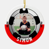 Décoration En Céramique Couleurs de l'équipe rouge de football (Devant)