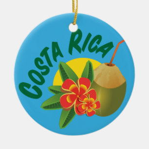 Décoration En Céramique Couleurs lumineuses du Costa Rica avec les ketmies