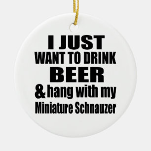 Décoration En Céramique Coup avec mon Schnauzer miniature