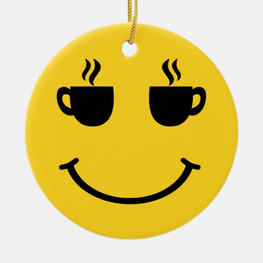 Décoration En Céramique Coupe de café sourire (Devant)