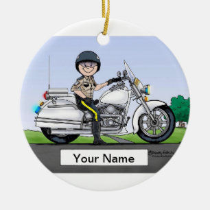 Décoration En Céramique Coupe de moto - Femme