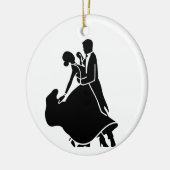 Décoration En Céramique COUPLE DANSE SUR *1ère NOËL ENSEMBLE ORNAMENT (Gauche)