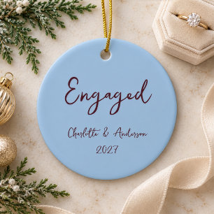 Décoration En Céramique Couple de fiancés personnalisé écriture manuscrite