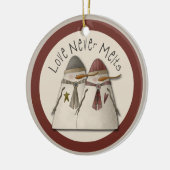 Décoration En Céramique Couple de neige (Gauche)