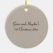 Décoration En Céramique Couple de neige (Dos)