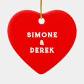 Décoration En Céramique Couple de Noël Collectif (Dos)