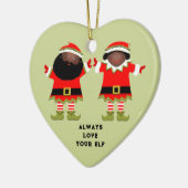 Décoration En Céramique Couple de Noël Collectif (Gauche)