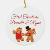 Décoration En Céramique Couple de pain d'épices (Devant)