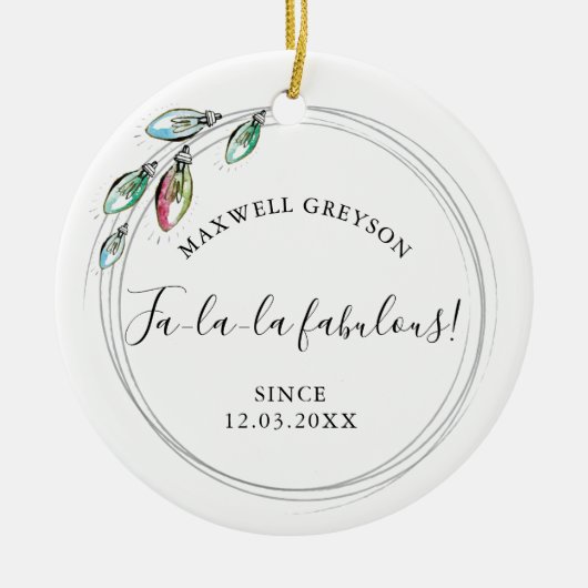 Décoration En Céramique Couple First Christmas Ornament (Devant)