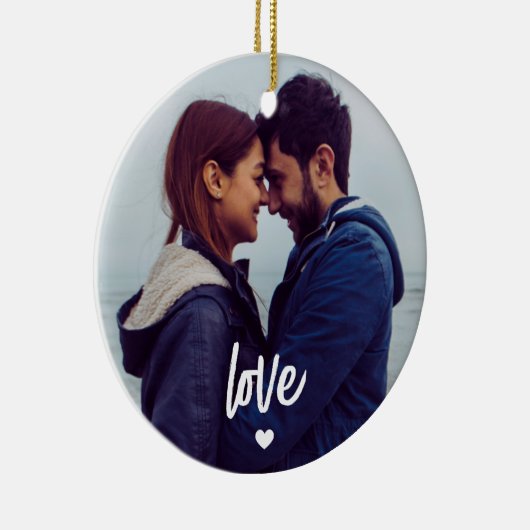 Décoration En Céramique Couple Photo Script personnalisé amour (Droite)