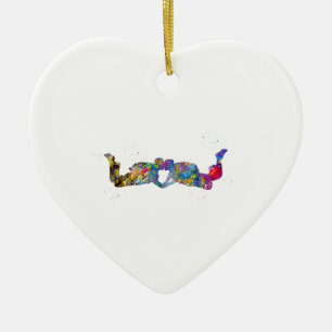 Décoration En Céramique Couple Skydiver