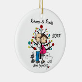 Décoration En Céramique Couples dans l'expectative faits sur commande, (Droite)