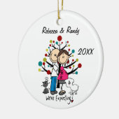 Décoration En Céramique Couples dans l'expectative faits sur commande, (Gauche)