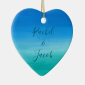 Décoration En Céramique Couples de mariage de plage d'aquarelle (Droite)