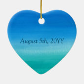 Décoration En Céramique Couples de mariage de plage d'aquarelle (Dos)