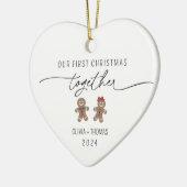 Décoration En Céramique Couples Premier Noël Ensemble Photo (Gauche)