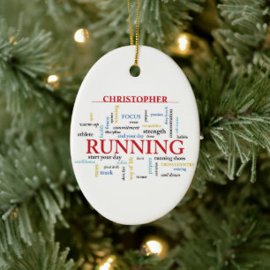 Décoration En Céramique Coureur avec des mots personnalisés