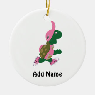 Décoration En Céramique Coureur de tortue mûre dans PInk