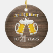 Décoration En Céramique Coureurs et bières rustiques à 21 ans (Dos)