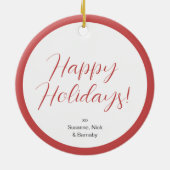 Décoration En Céramique Couronne À feuillage persistant de pin photo perso (Dos)