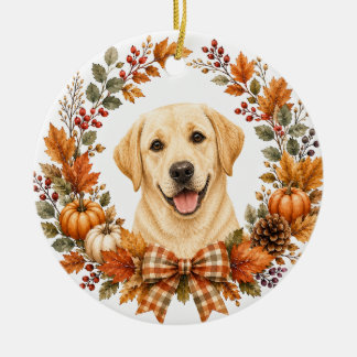Décoration En Céramique Couronne d'automne de Labrador