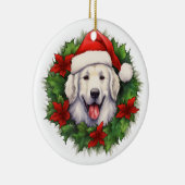 Décoration En Céramique Couronne de Noël Kuvasz (Droite)