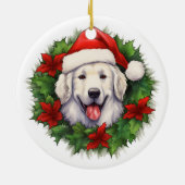 Décoration En Céramique Couronne de Noël Kuvasz (Dos)