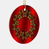 Décoration En Céramique Couronne d'or à Noël rouge (Droite)