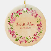 Décoration En Céramique Couronne florale (Dos)