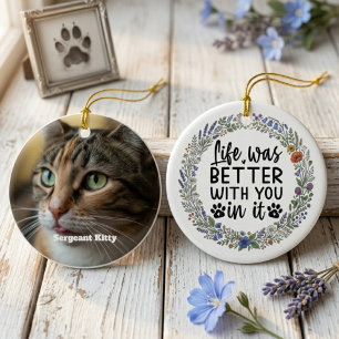 Décoration En Céramique Couronne florale commémorative pour animaux de com