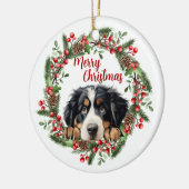 Décoration En Céramique Couronne ronde en céramique Bernase Mountain Dog O (Gauche)