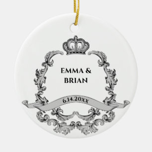 Décoration En Céramique Couronne Royale Vintage Personnalisable pour Maria
