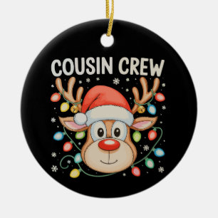 Décoration En Céramique Cousin Crew Reindee Noël Noël Noël Fête