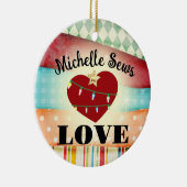 Décoration En Céramique couture couturière amour personnalisé Noël (Droite)