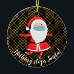 Décoration En Céramique covid19 2020 nothing stops Santa christmas tree<br><div class="desc">designed by the Arty Apples Limited. Great to remember what we all went through en 2020</div>
