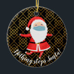 Décoration En Céramique covid19 2020 nothing stops Santa christmas tree<br><div class="desc">designed by the Arty Apples Limited. Great to remember what we all went through en 2020</div>