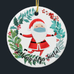 Décoration En Céramique covid19 2020 nothing stops Santa christmas tree<br><div class="desc">designed by the Arty Apples Limited. Great to remember what we all went through en 2020</div>