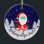 Décoration En Céramique covid19 2020 nothing stops Santa christmas tree<br><div class="desc">designed by the Arty Apples Limited. Great to remember what we all went through en 2020</div>