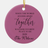 Décoration En Céramique Covid Noël Ornements-Quarantine Noël Met (Devant)