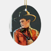 Décoration En Céramique Cowboy, ajouter, modifier du texte (Droite)