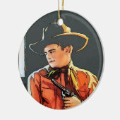 Décoration En Céramique Cowboy, ajouter, modifier du texte (Gauche)