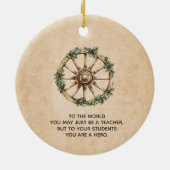 Décoration En Céramique Cowboy Cactus Meilleur cadeau d'enseignant (Dos)