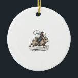 Décoration En Céramique Cowboy Riding Easter Bunny Western Howdy Easter Fu<br><div class="desc">Cowboy Riding Easter Bunny Western Howdy Easter Funny T-Shirt</div>