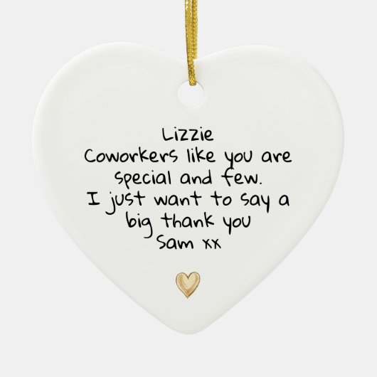 Décoration En Céramique Coworker Collègue ami Merci Cadeau (Devant)