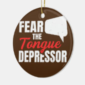 Décoration En Céramique Craignez le dépresseur de langue Conception pour u (Gauche)