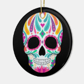 Décoration En Céramique Crâne à sucre fleur fantaisie (Gauche)